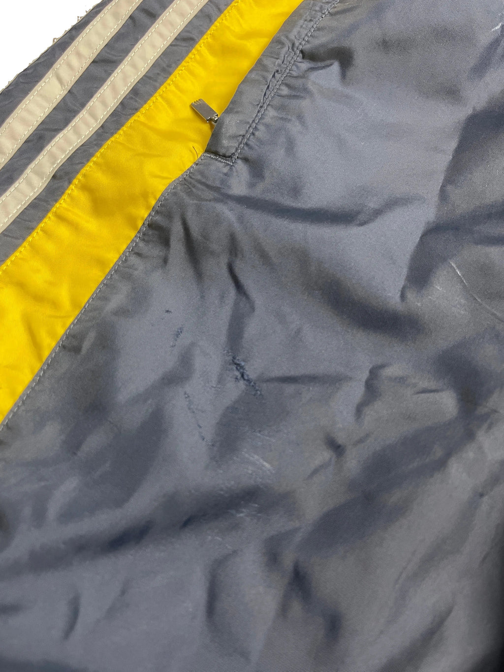 Vintage Adidas Trackpants Navy/Gelb 90er Jahre Trainingshose Gr. M