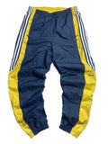 Vintage Adidas Trackpants Navy/Gelb 90er Jahre Trainingshose Gr. M