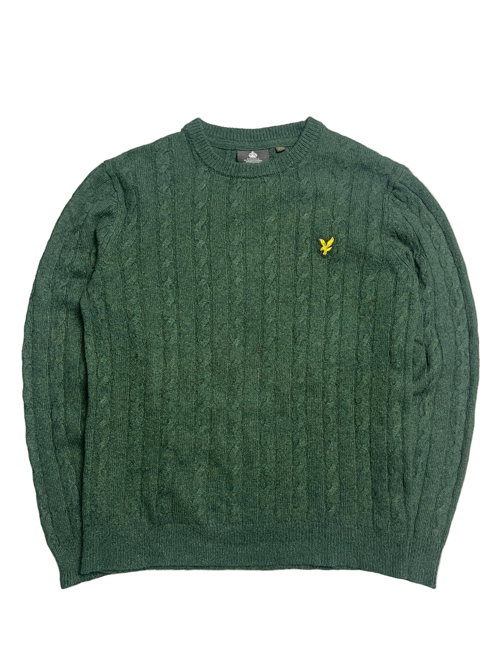 Vintage Lyle & Scott Zopfstrickpullover (S)