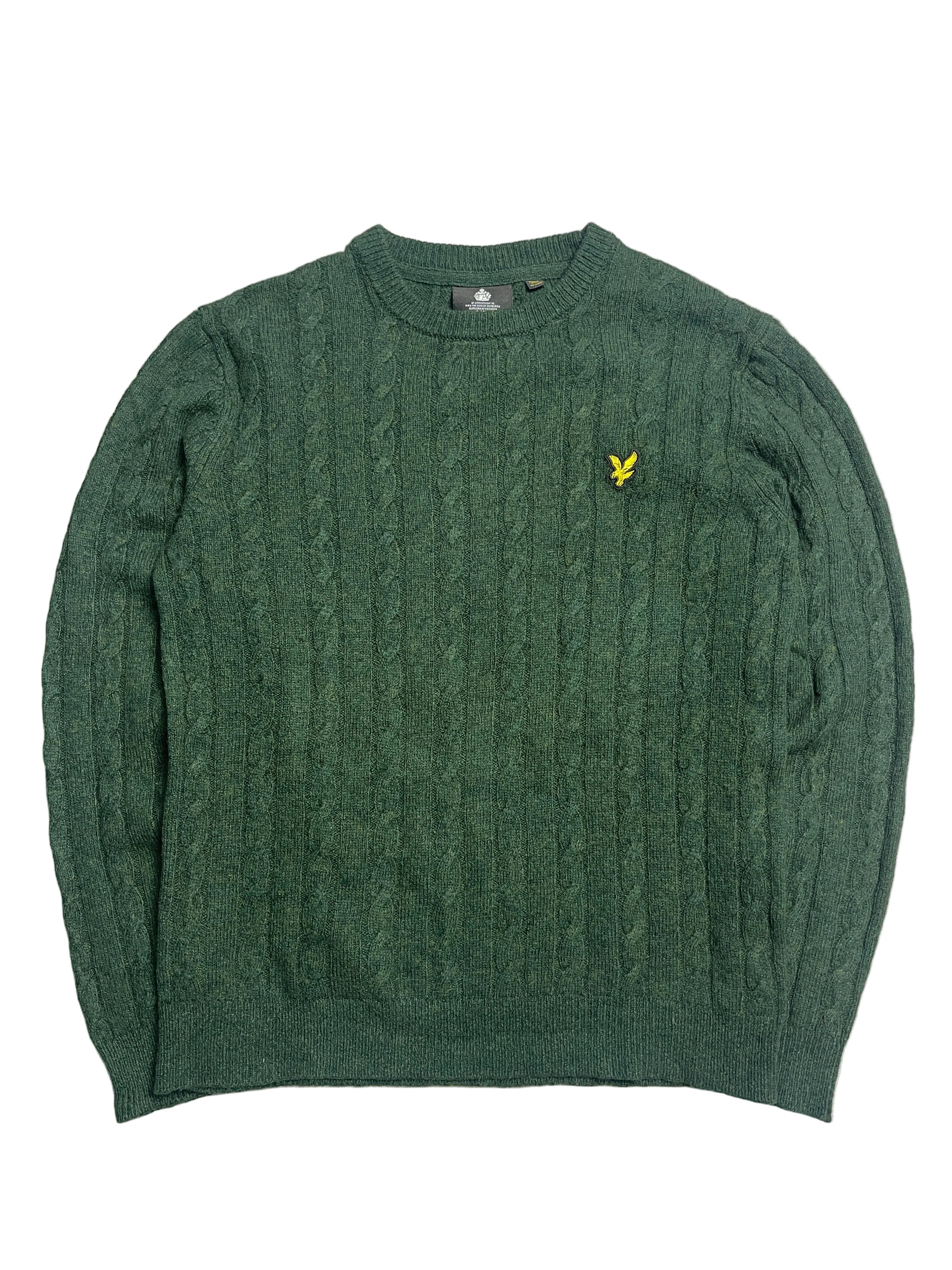Vintage Lyle & Scott Zopfstrickpullover (S)