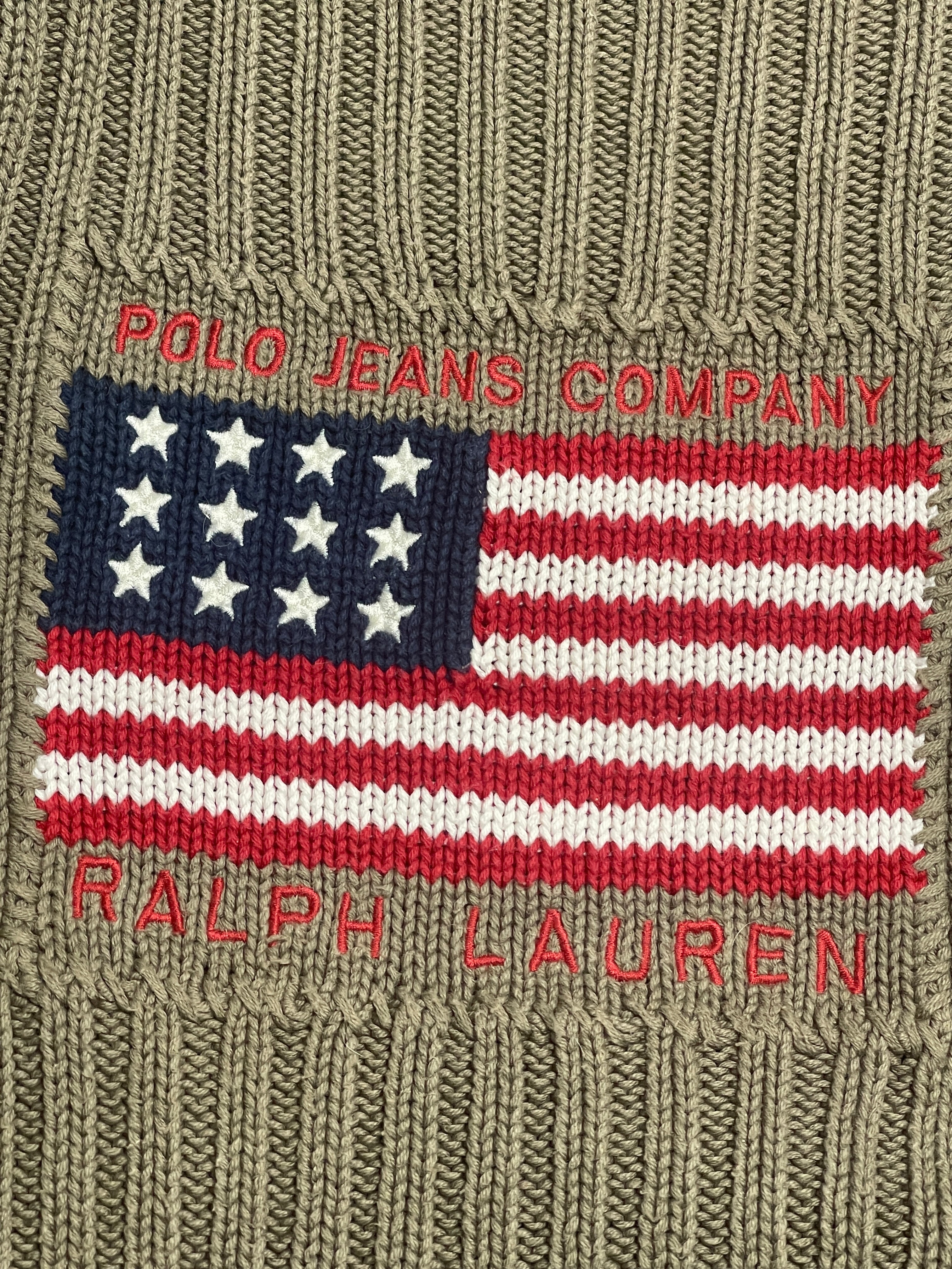 Vintage Ralph Lauren Flaggen Pullover Cropped (M)