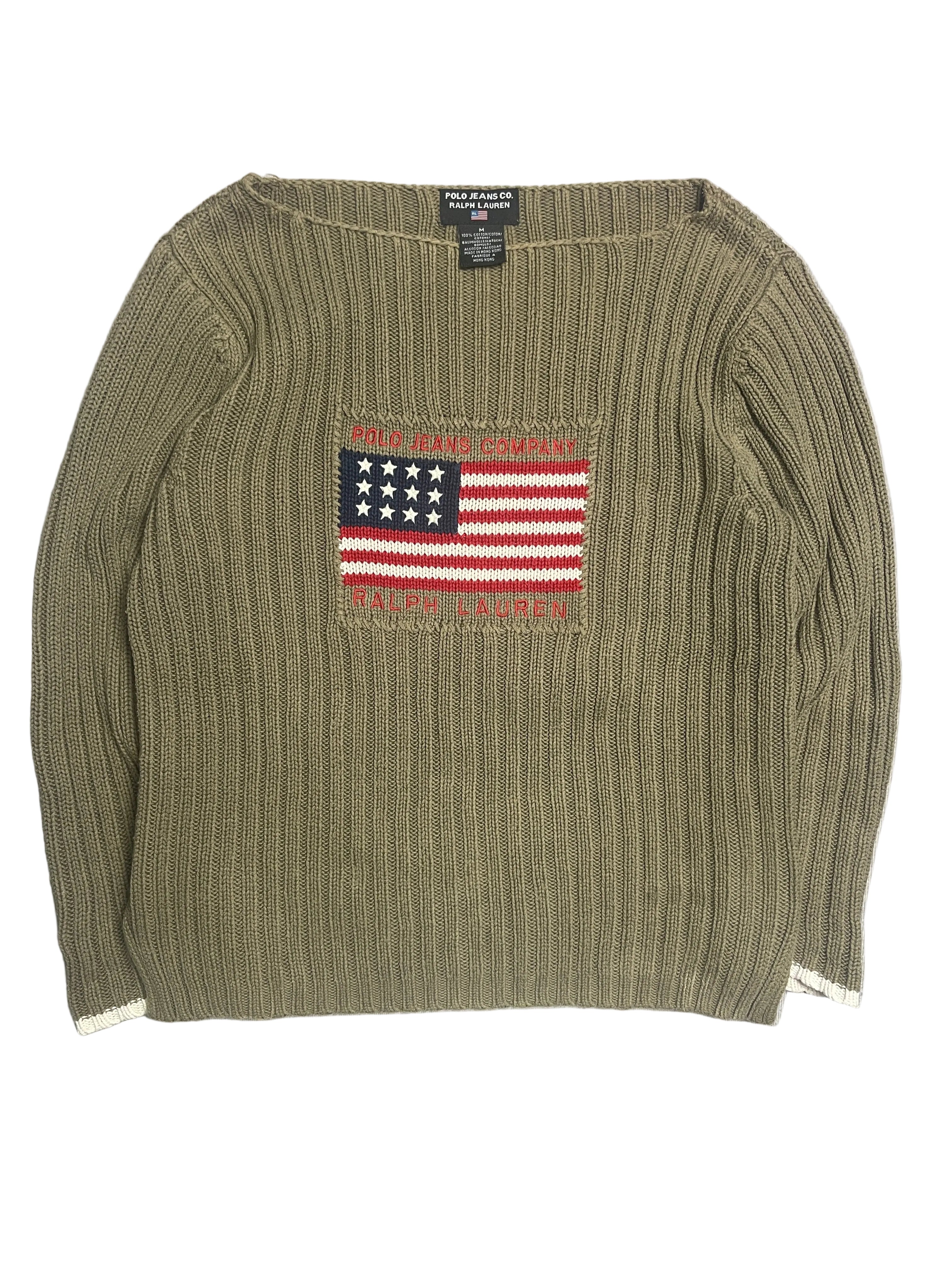 Vintage Ralph Lauren Flaggen Pullover Cropped (M)