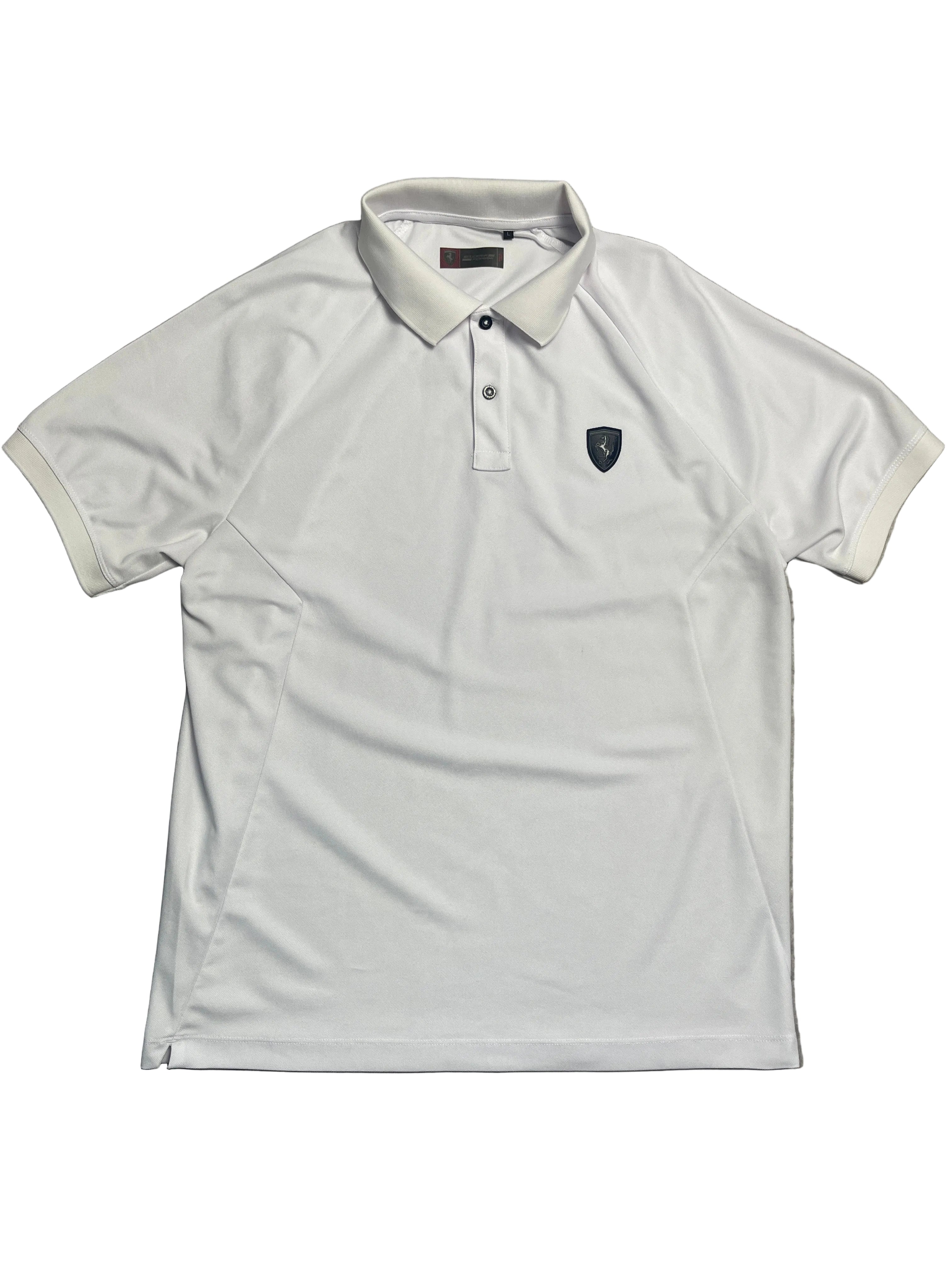 Vintage Scuderia Ferrari F1 Team Polo White Größe L